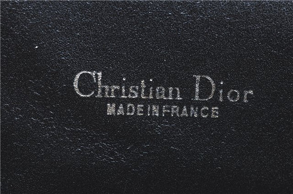 Authentic Christian Dior Shoulder Cross Body Bag Nylon Leather Black H0765