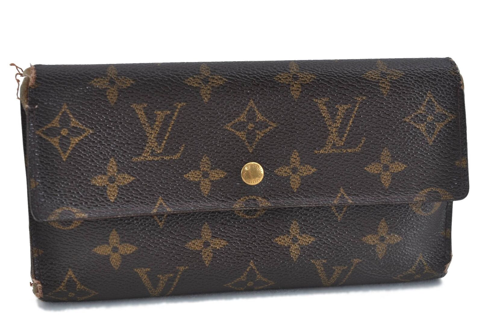 Auth LOUIS VUITTON Monogram Porte Tresor International Wallet M61215 LV H0840