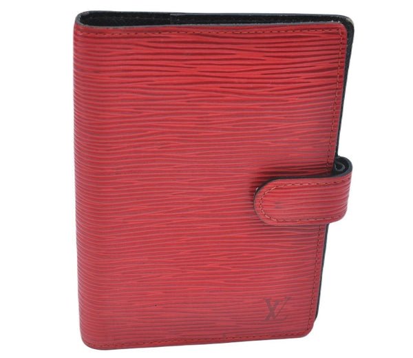 Authentic LOUIS VUITTON Epi Agenda PM Notebook Cover Red R20057 LV H0869
