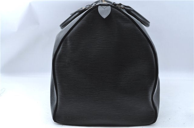 Authentic Louis Vuitton Epi Keepall 55 Boston Travel Bag Black M42952 LV H1166
