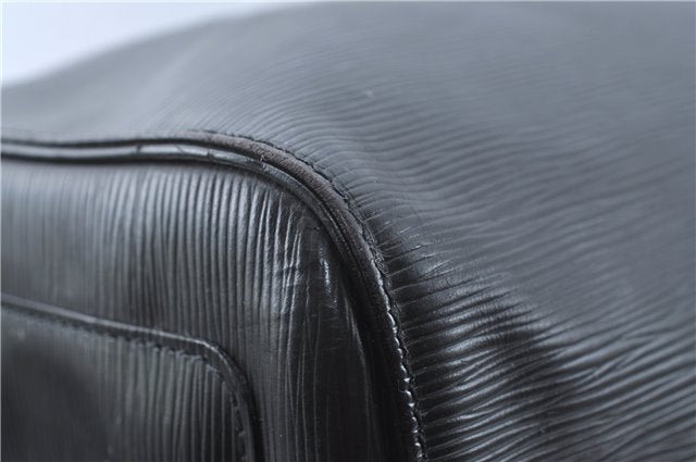 Authentic Louis Vuitton Epi Keepall 55 Boston Travel Bag Black M42952 LV H1166