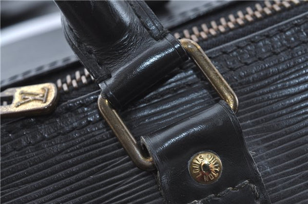 Authentic Louis Vuitton Epi Keepall 55 Boston Travel Bag Black M42952 LV H1166