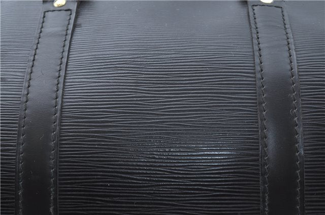 Authentic Louis Vuitton Epi Keepall 55 Boston Travel Bag Black M42952 LV H1166
