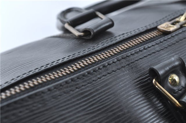Authentic Louis Vuitton Epi Keepall 55 Boston Travel Bag Black M42952 LV H1166