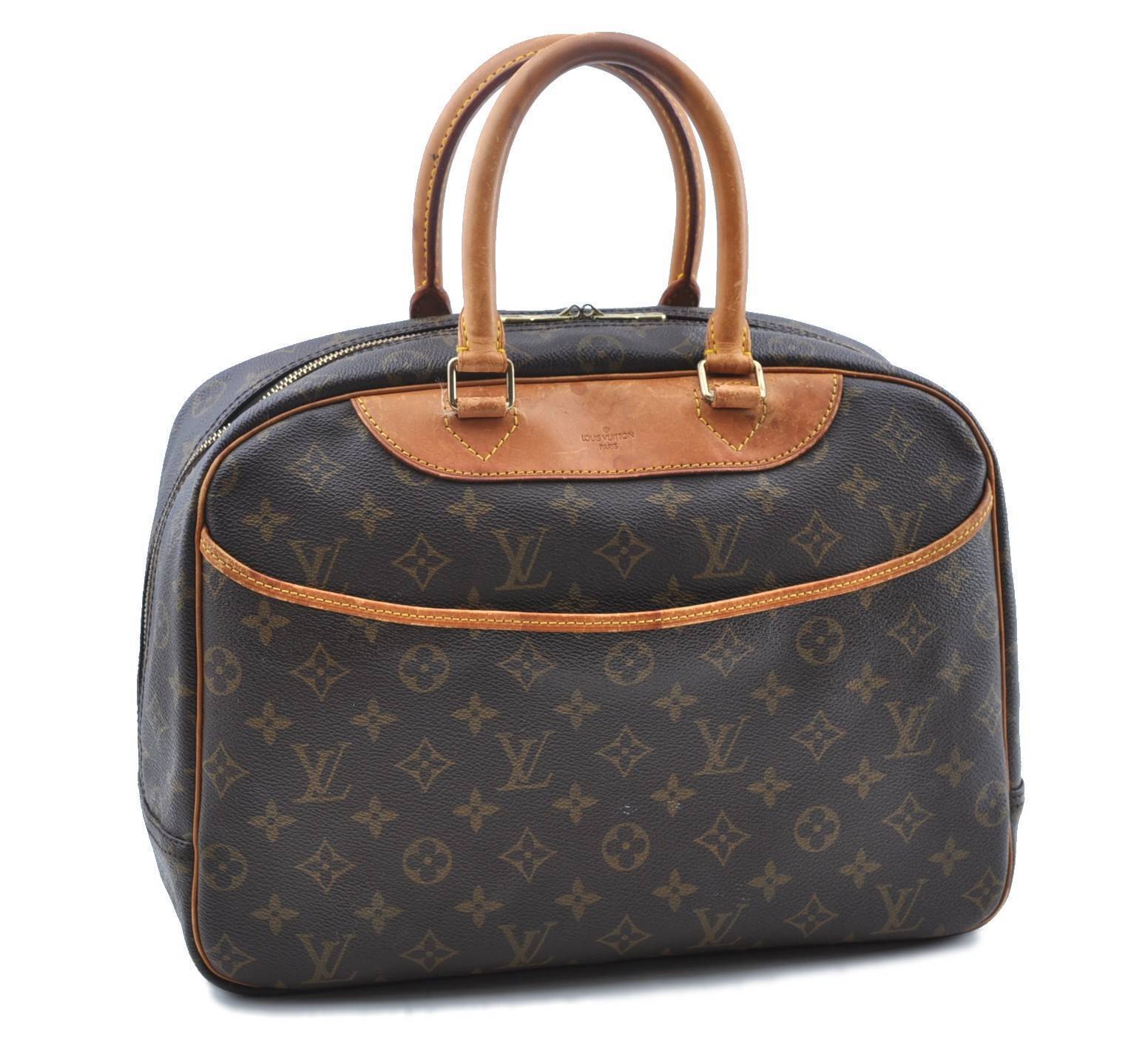 Authentic LOUIS VUITTON Monogram Deauville Hand Bag M47270 LV H1200