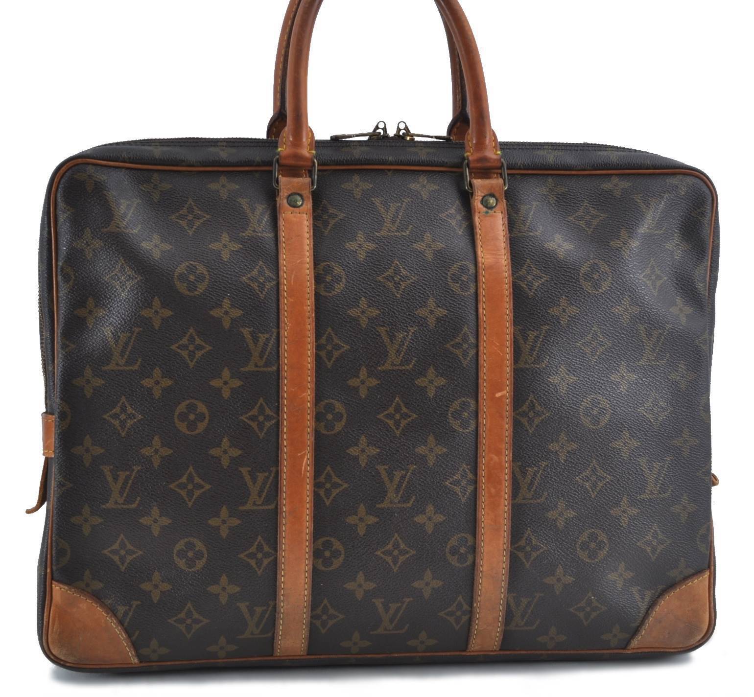 Auth LOUIS VUITTON Monogram Porte Documents Voyage Briefcase M53361 LV H1256