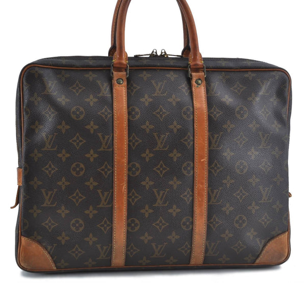 Auth LOUIS VUITTON Monogram Porte Documents Voyage Briefcase M53361 LV H1256