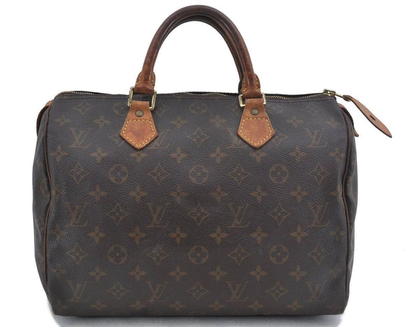 Authentic LOUIS VUITTON Monogram Speedy 30 Hand Bag M41526 LV H1265