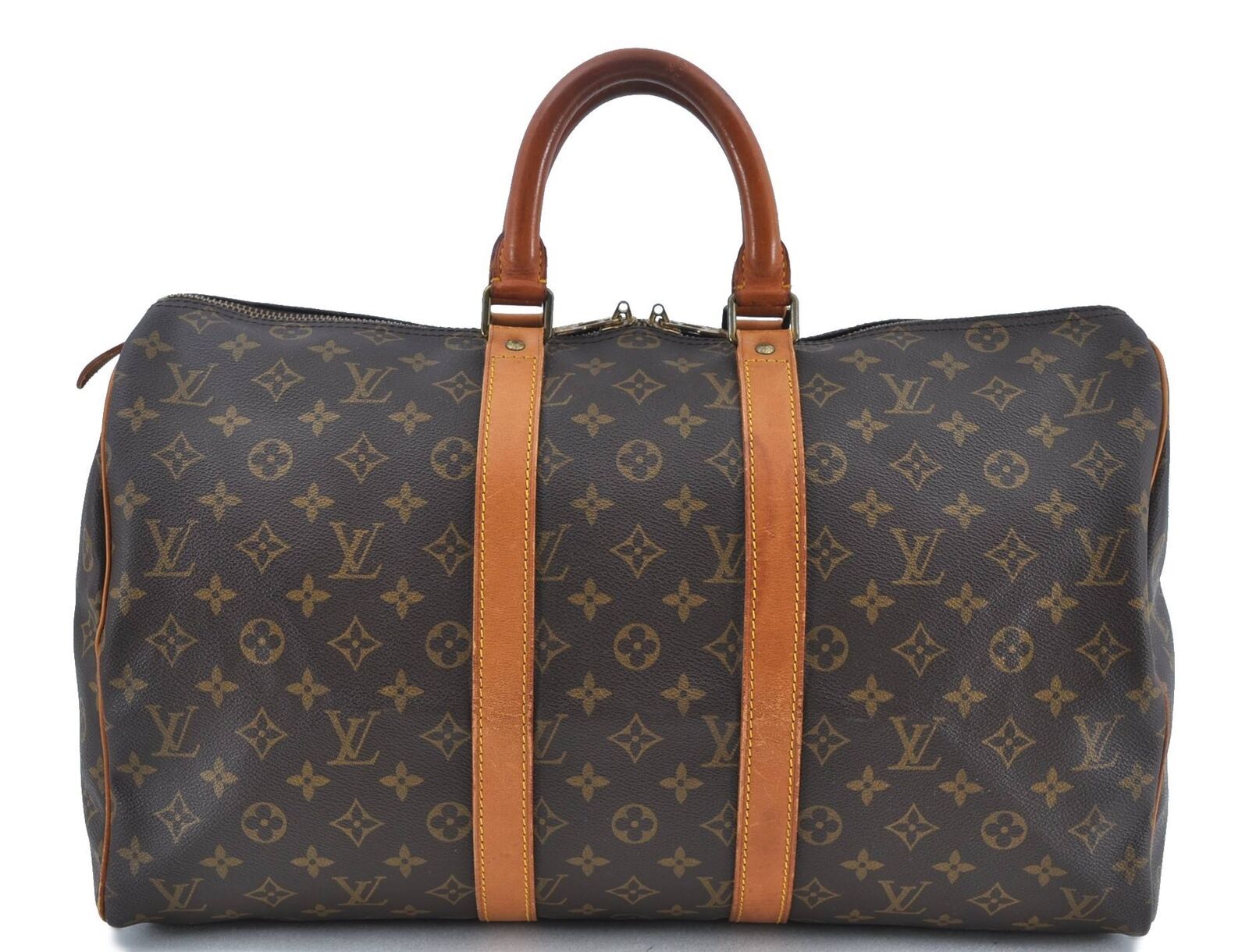 Authentic LOUIS VUITTON Monogram Keepall 45 Boston Bag M41428 LV H1369