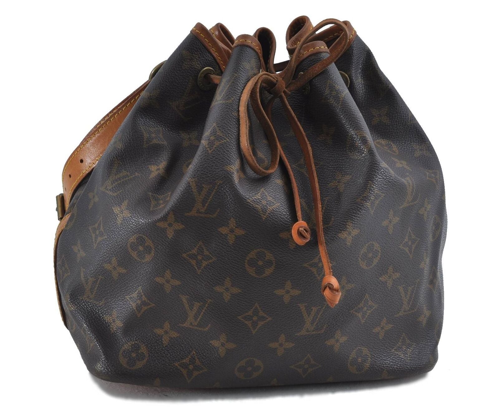 Authentic LOUIS VUITTON Monogram Petit Noe Shoulder Bag M42226 LV H1374