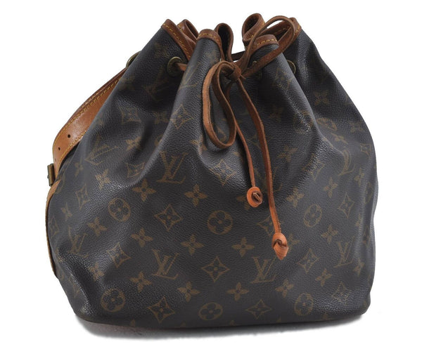 Authentic LOUIS VUITTON Monogram Petit Noe Shoulder Bag M42226 LV H1374
