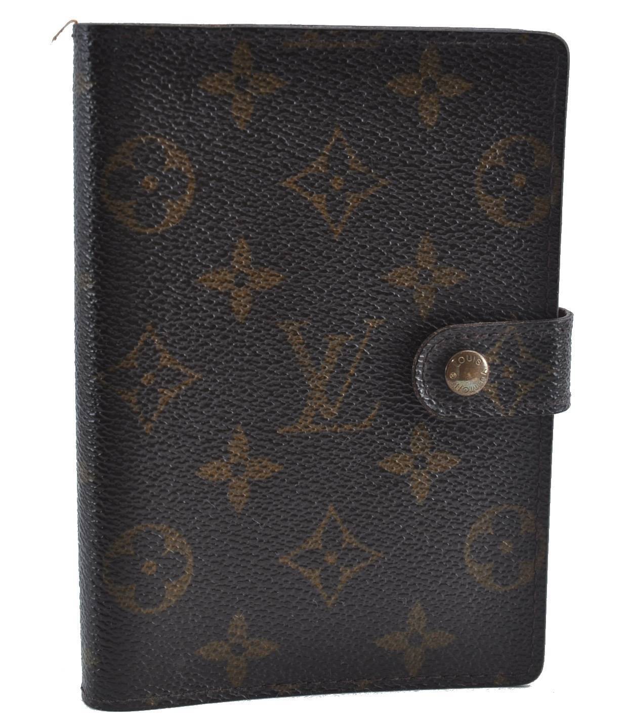 Authentic LOUIS VUITTON Monogram Agenda PM Notebook Cover R20005 LV H1451