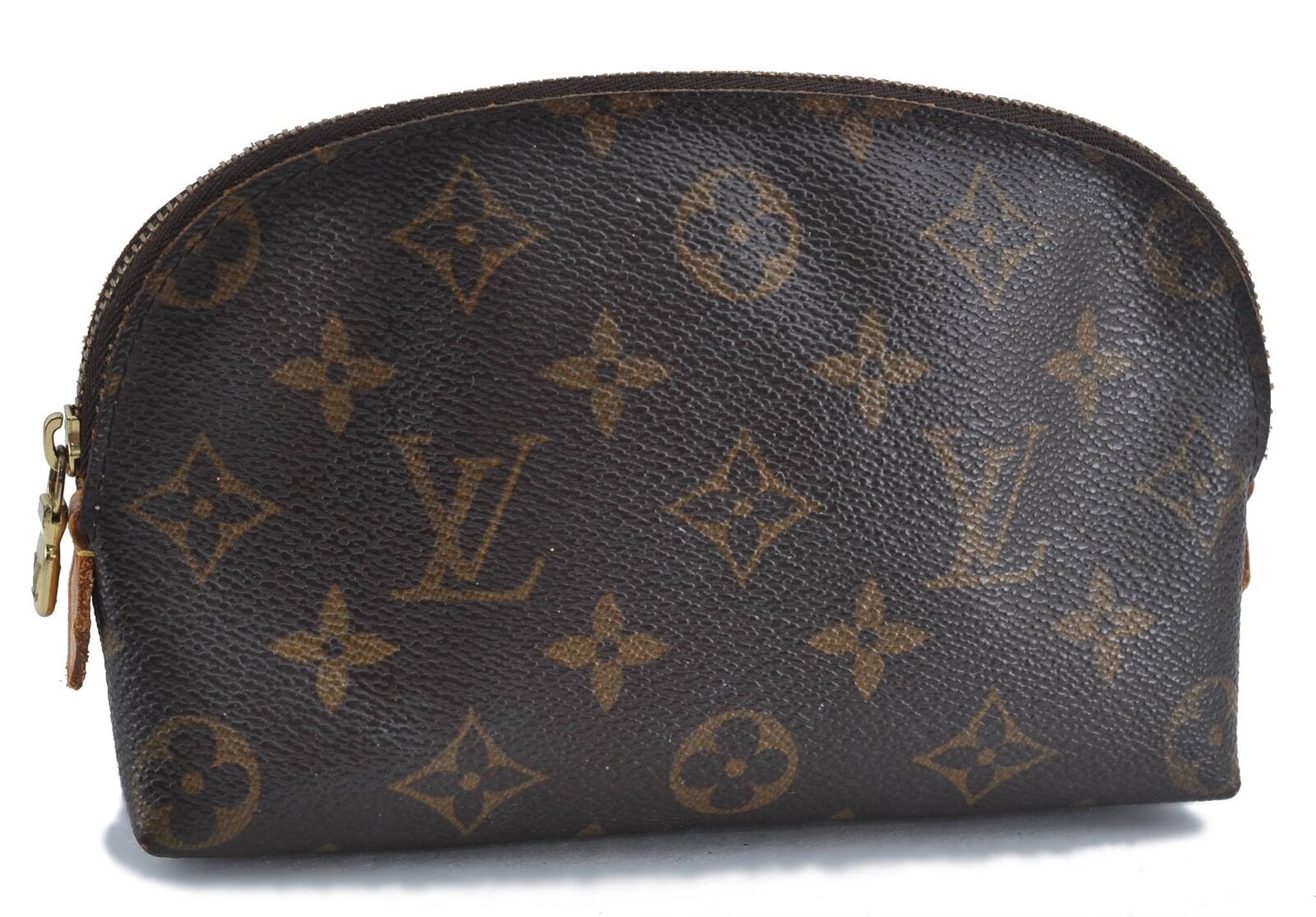 Authentic LOUIS VUITTON Monogram Pochette Cosmetic Pouch M47515 Junk LV H1458