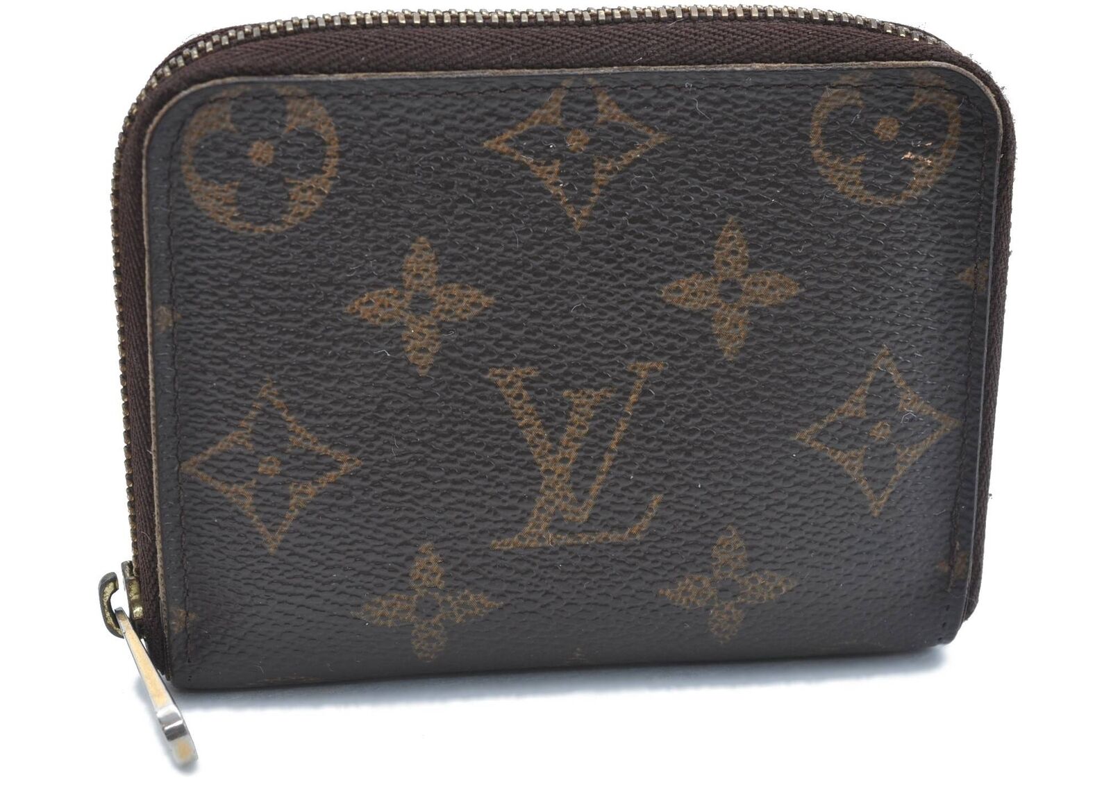 Authentic LOUIS VUITTON Monogram Compact Zip Bifold Wallet M61667 LV H1462