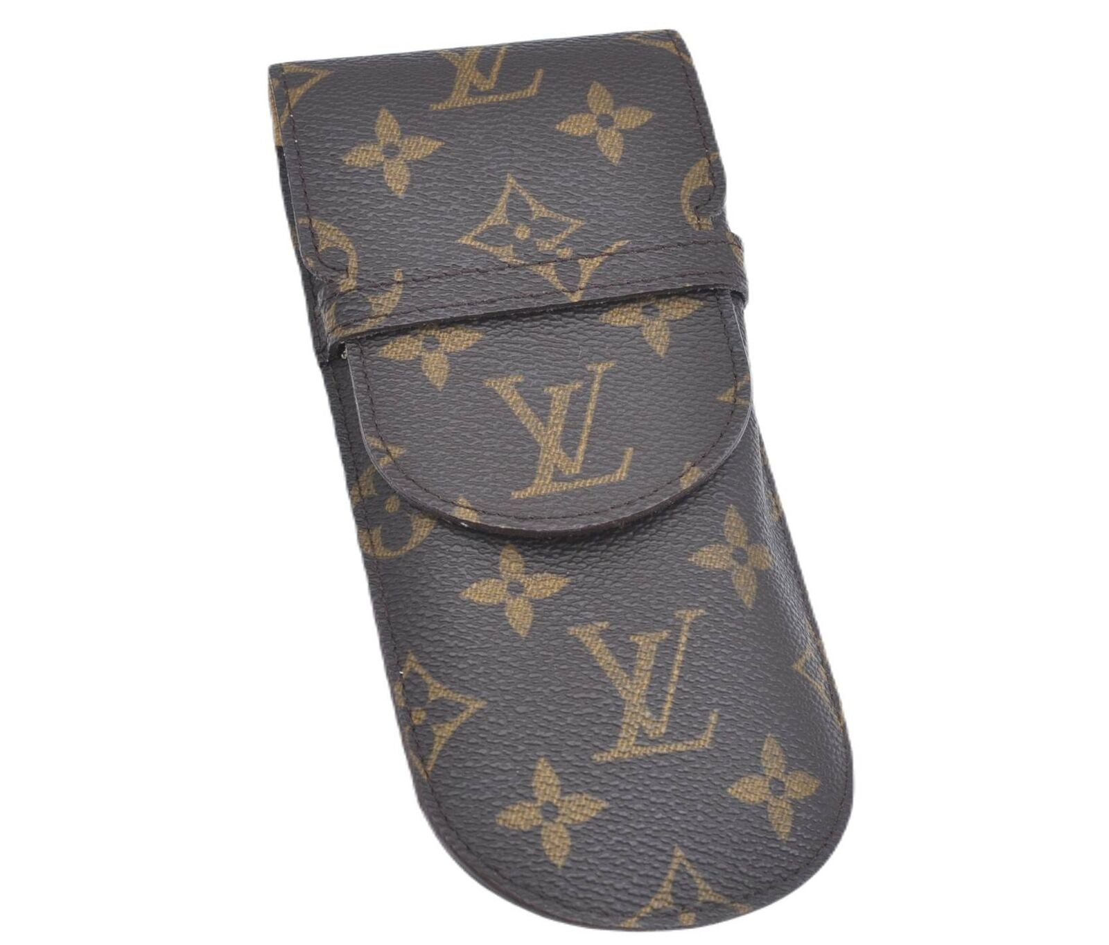 Authentic LOUIS VUITTON Monogram Etui Lunette Rabat Glasses Case M62970 LV H1463