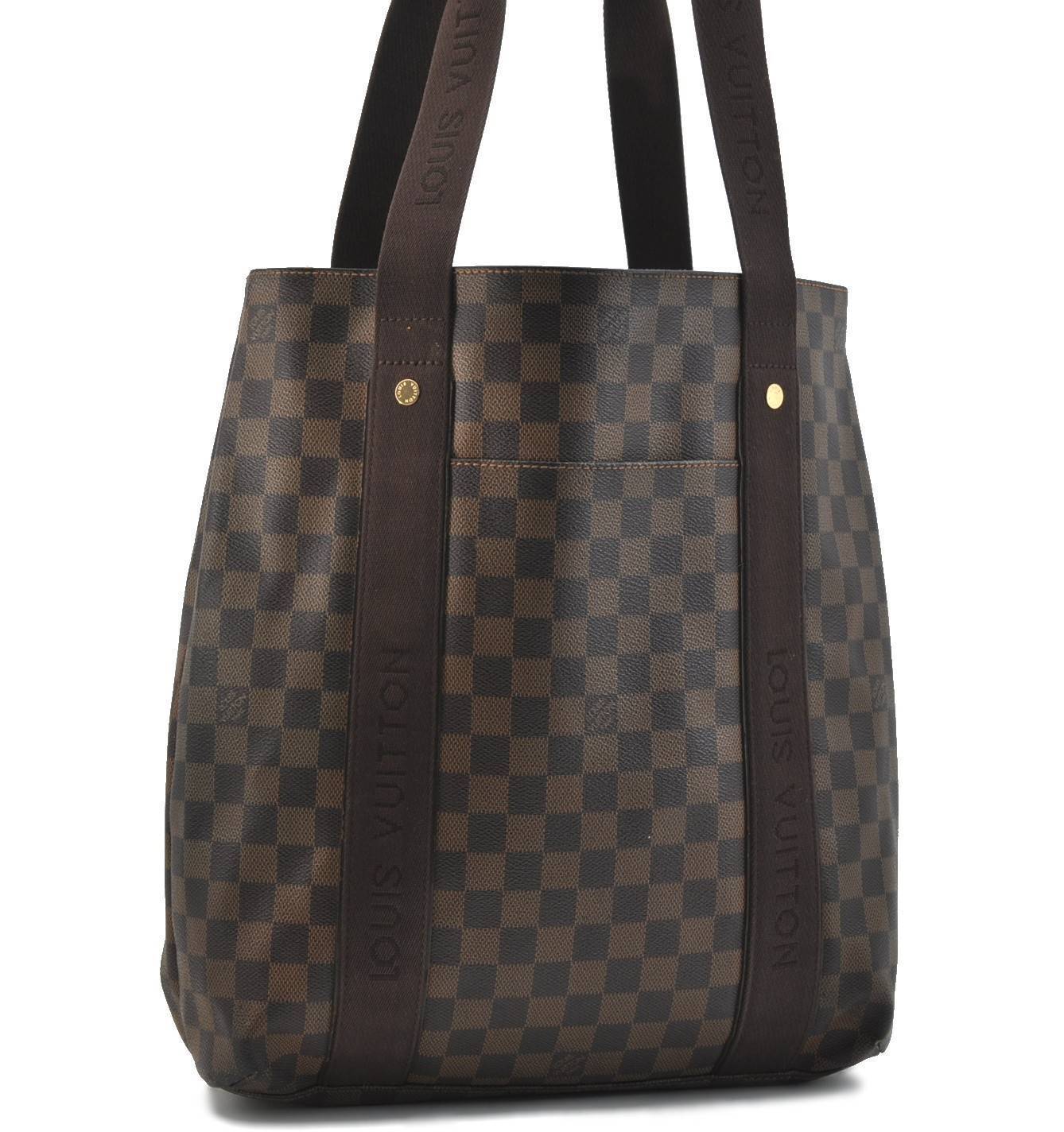 Authentic LOUIS VUITTON Damier Cabas Beaubourg Shoulder Tote Bag N52006 LV H1471