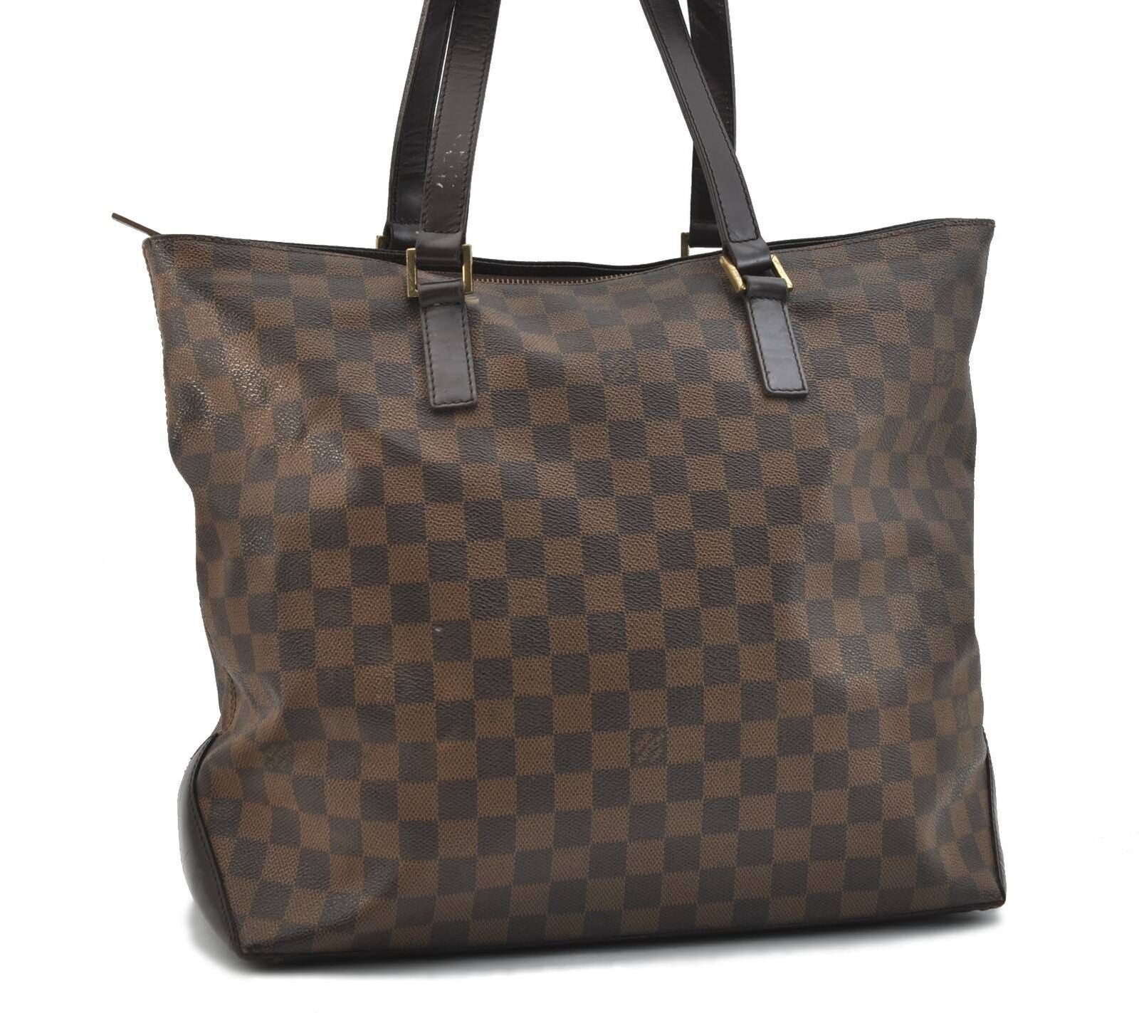 Auth LOUIS VUITTON Damier Cabas Mezzo Tote Bag Special Order N51159 LV H1490