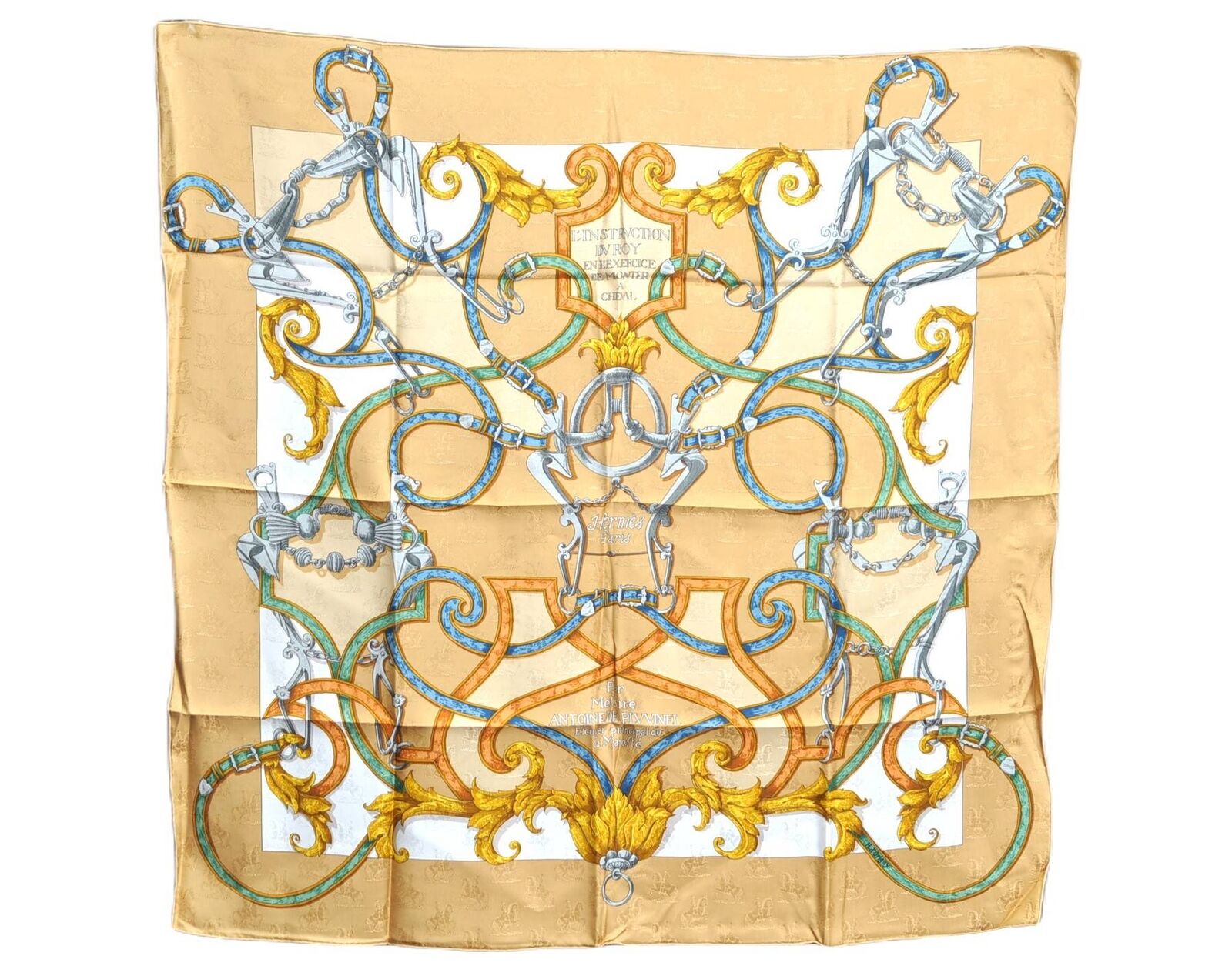 Auth HERMES Carre 90 Scarf 