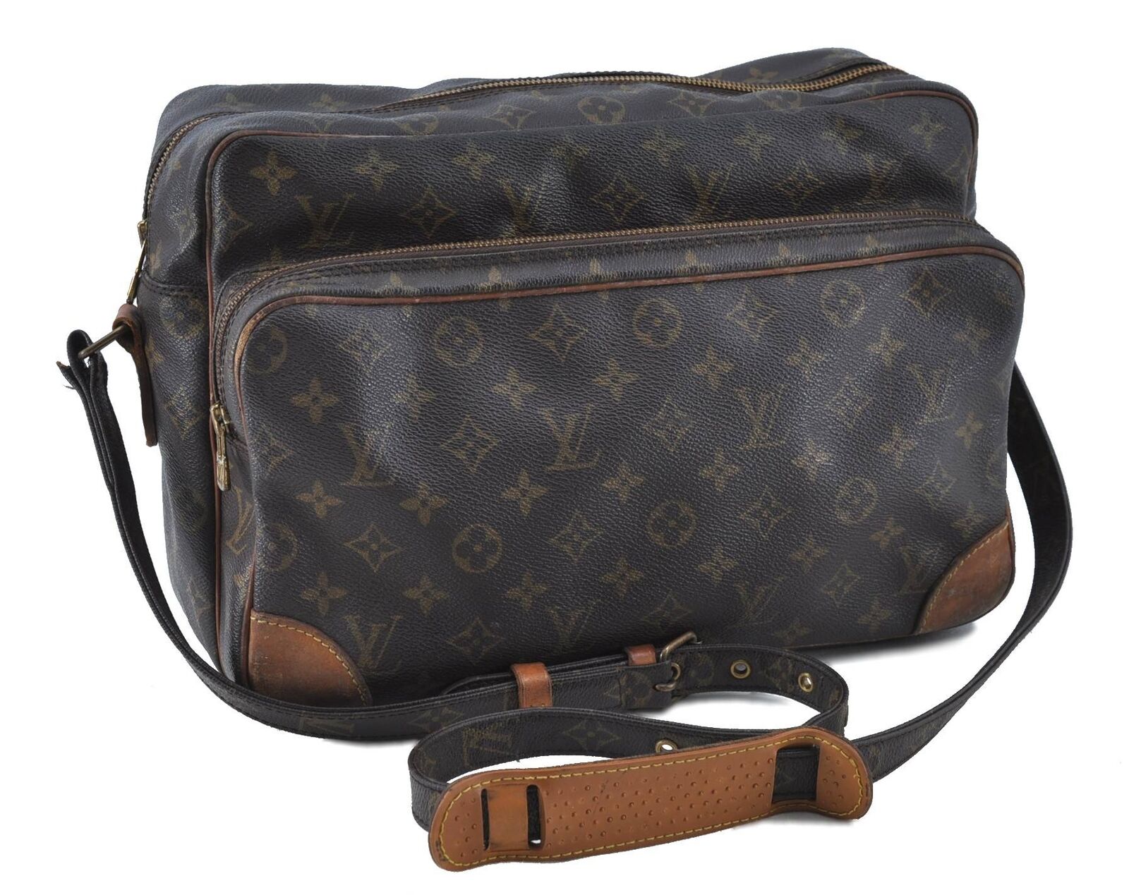 Authentic LOUIS VUITTON Monogram Nile 34 Shoulder Cross Body Bag M45242 LV H1506