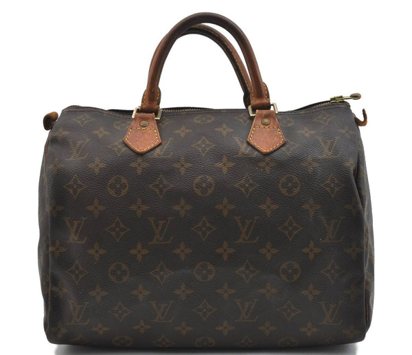 Authentic LOUIS VUITTON Monogram Speedy 30 Hand Bag M41526 LV H1528