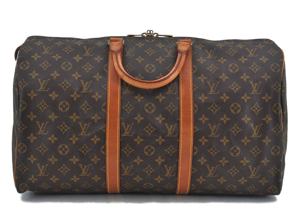 Authentic LOUIS VUITTON Monogram Keepall 50 Boston Bag M41426 LV H1561