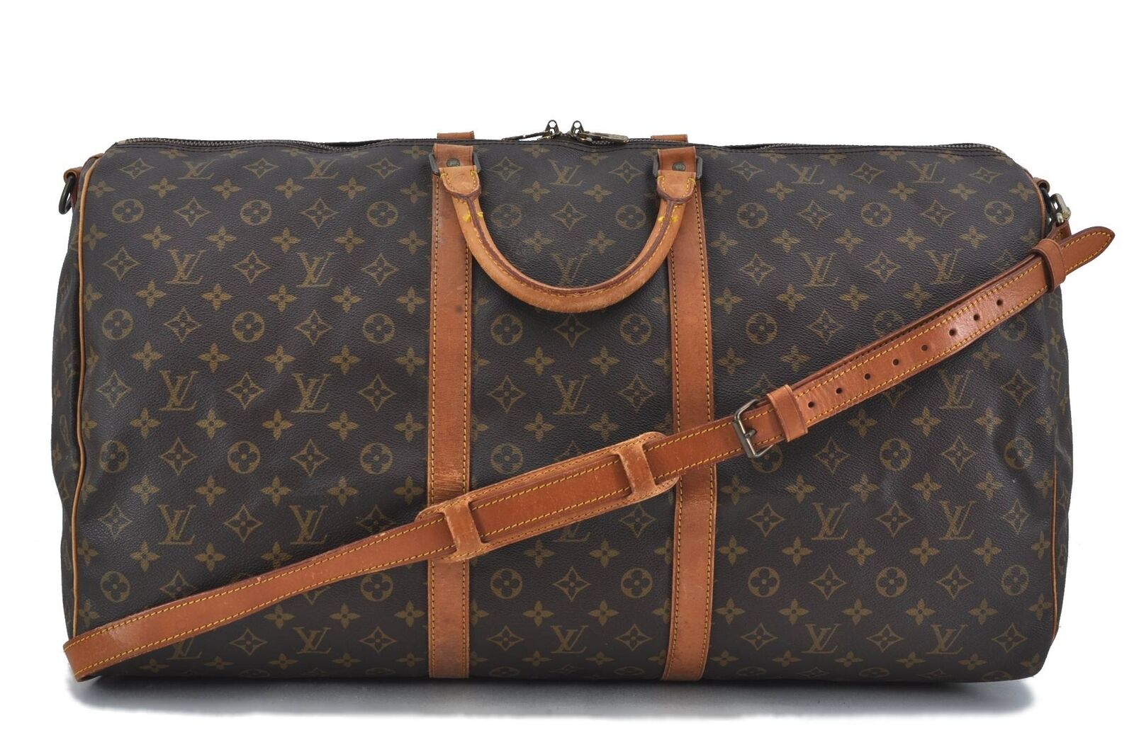 Auth LOUIS VUITTON Monogram Keepall Bandouliere 60 Boston Bag M41412 LV H1570