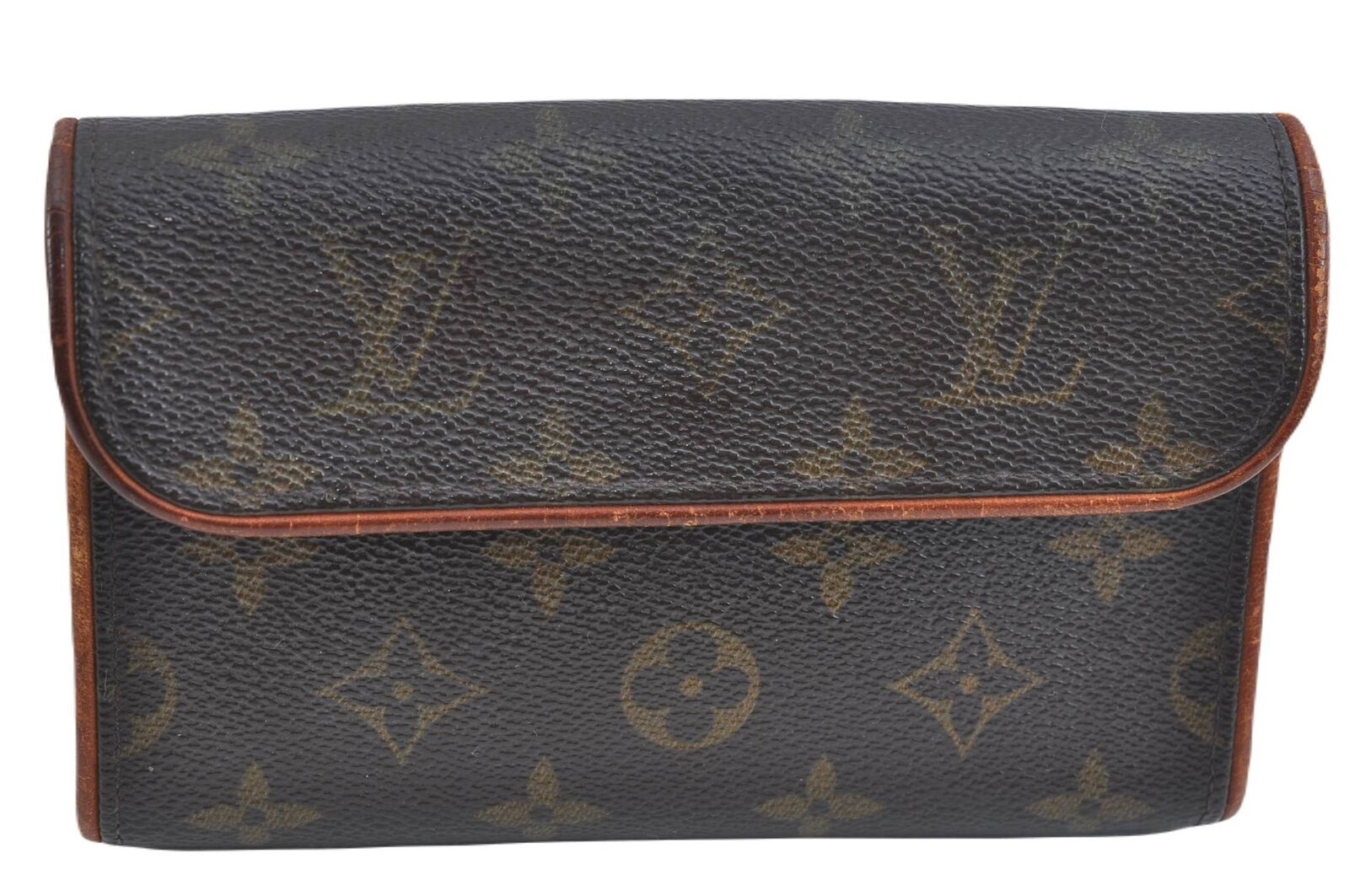 Authentic LOUIS VUITTON Monogram Pochette Florentine Pouch Waist bag LV H1583