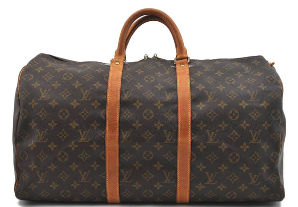 Authentic LOUIS VUITTON Monogram Keepall 50 Boston Bag M41426 LV H1591