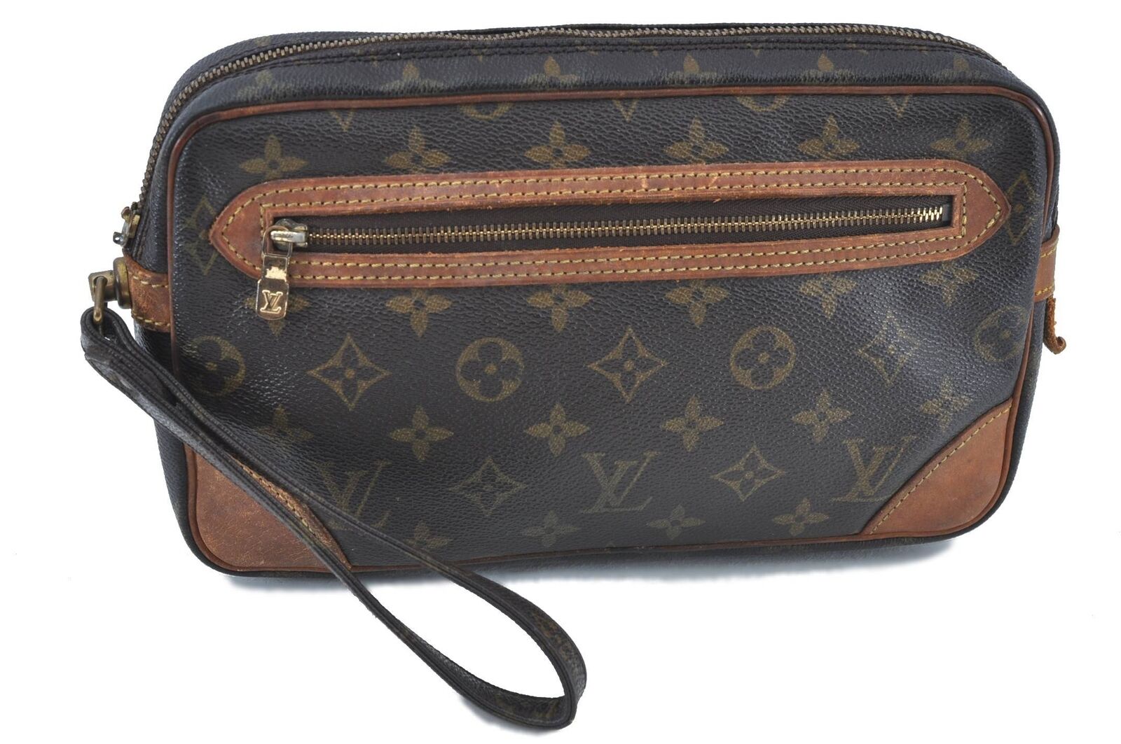 Auth LOUIS VUITTON Monogram Marly Dragonne GM Clutch Hand Bag M51825 LV H1602