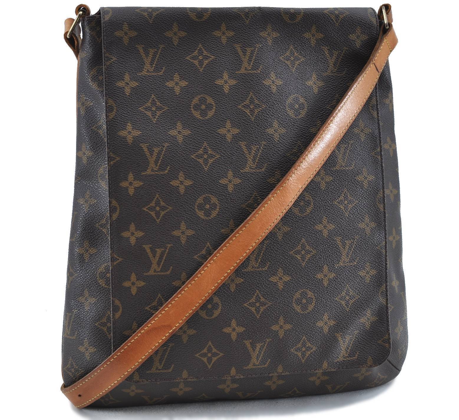 Authentic LOUIS VUITTON Monogram Musette Shoulder Cross Body Bag M51256 LV H1628