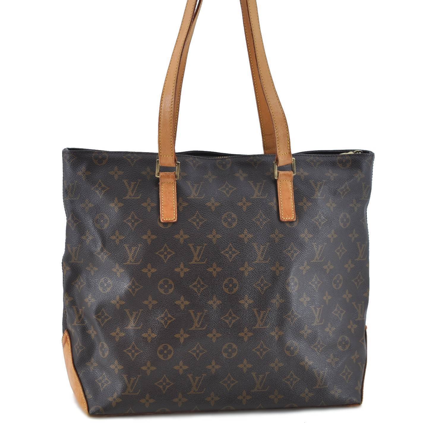 Authentic LOUIS VUITTON Monogram Cabas Mezzo Tote Bag M51151 LV H1689