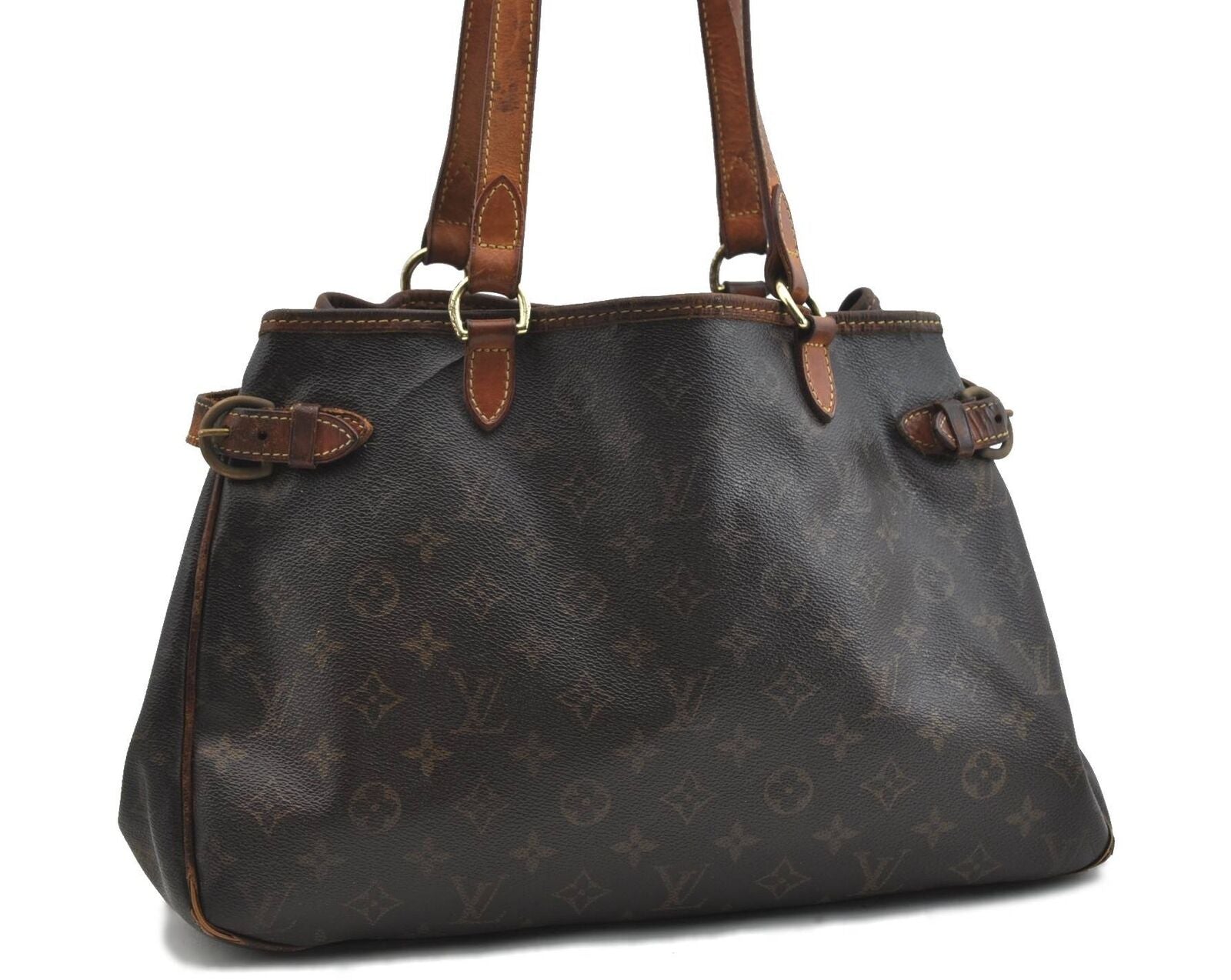 Authentic LOUIS VUITTON Monogram Batignolles Horizontal Tote Bag M51154 LV H1696