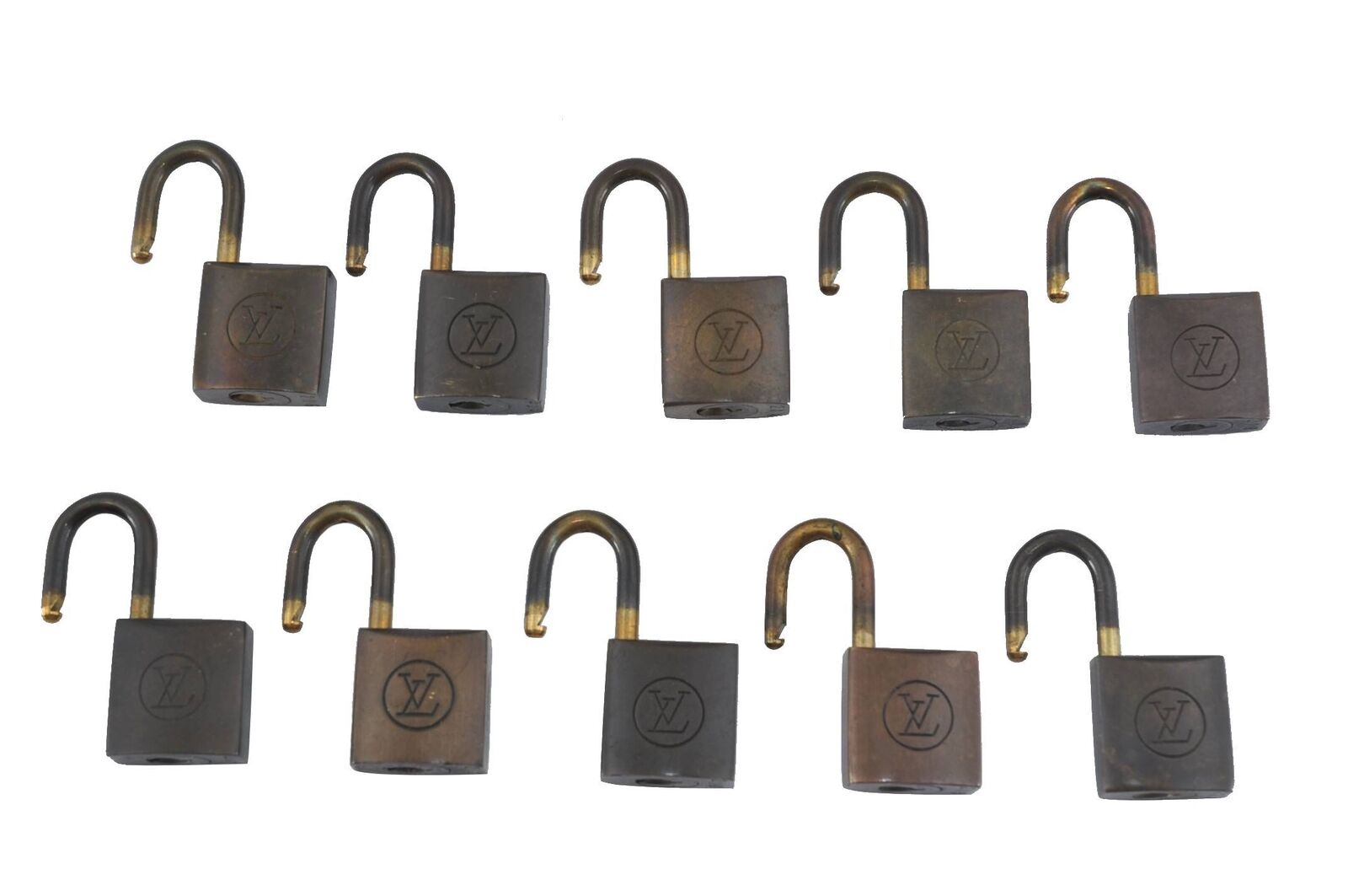 Authentic LOUIS VUITTON Padlock 10Set Old Model LV H1853