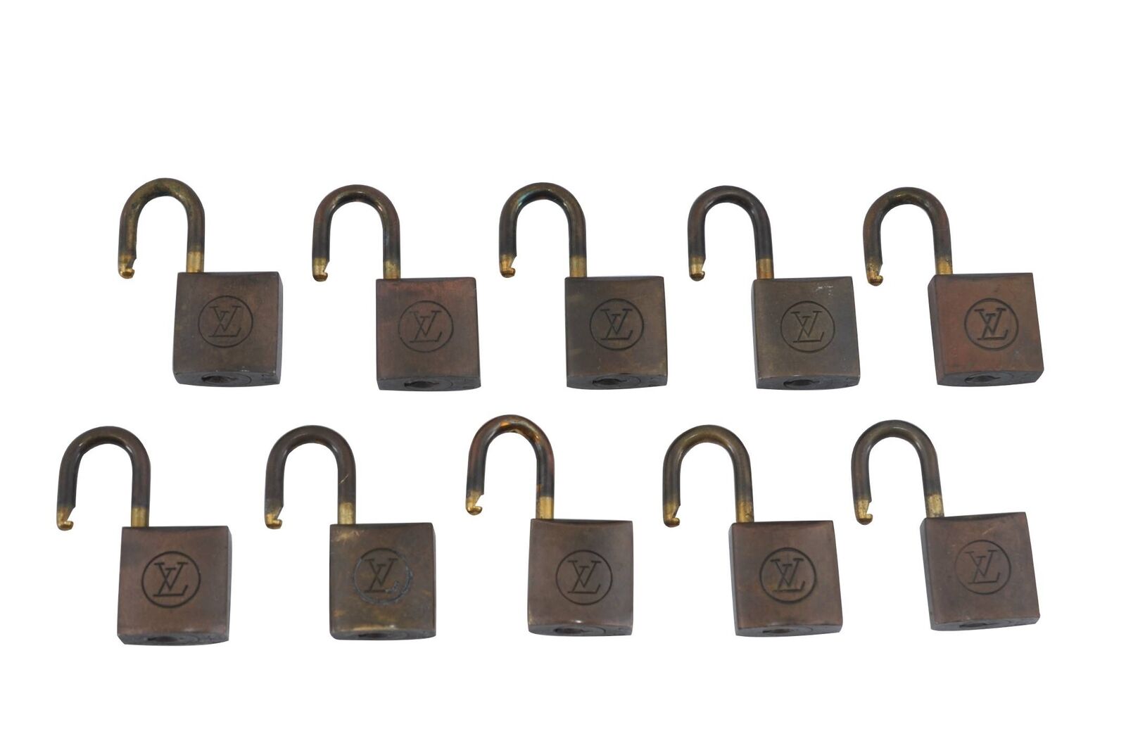 Authentic LOUIS VUITTON Padlock 10Set Old Model LV H1854