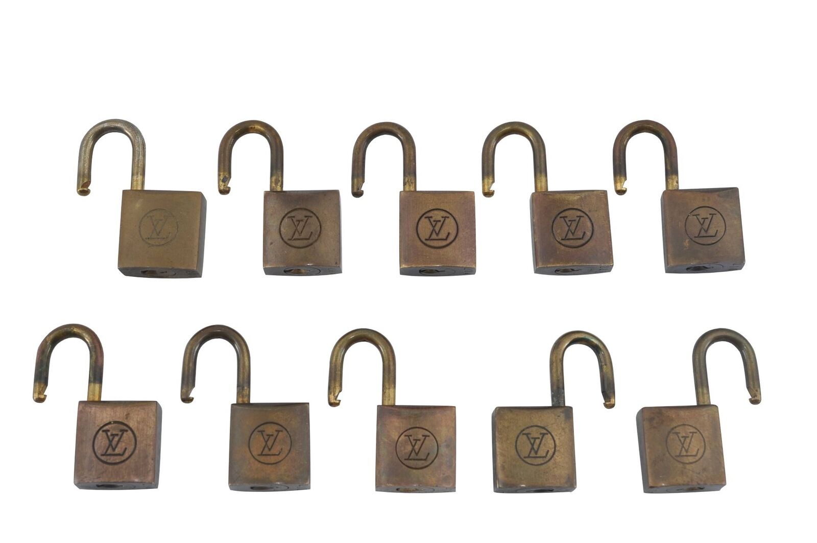 Authentic LOUIS VUITTON Padlock 10Set Old Model LV H1855