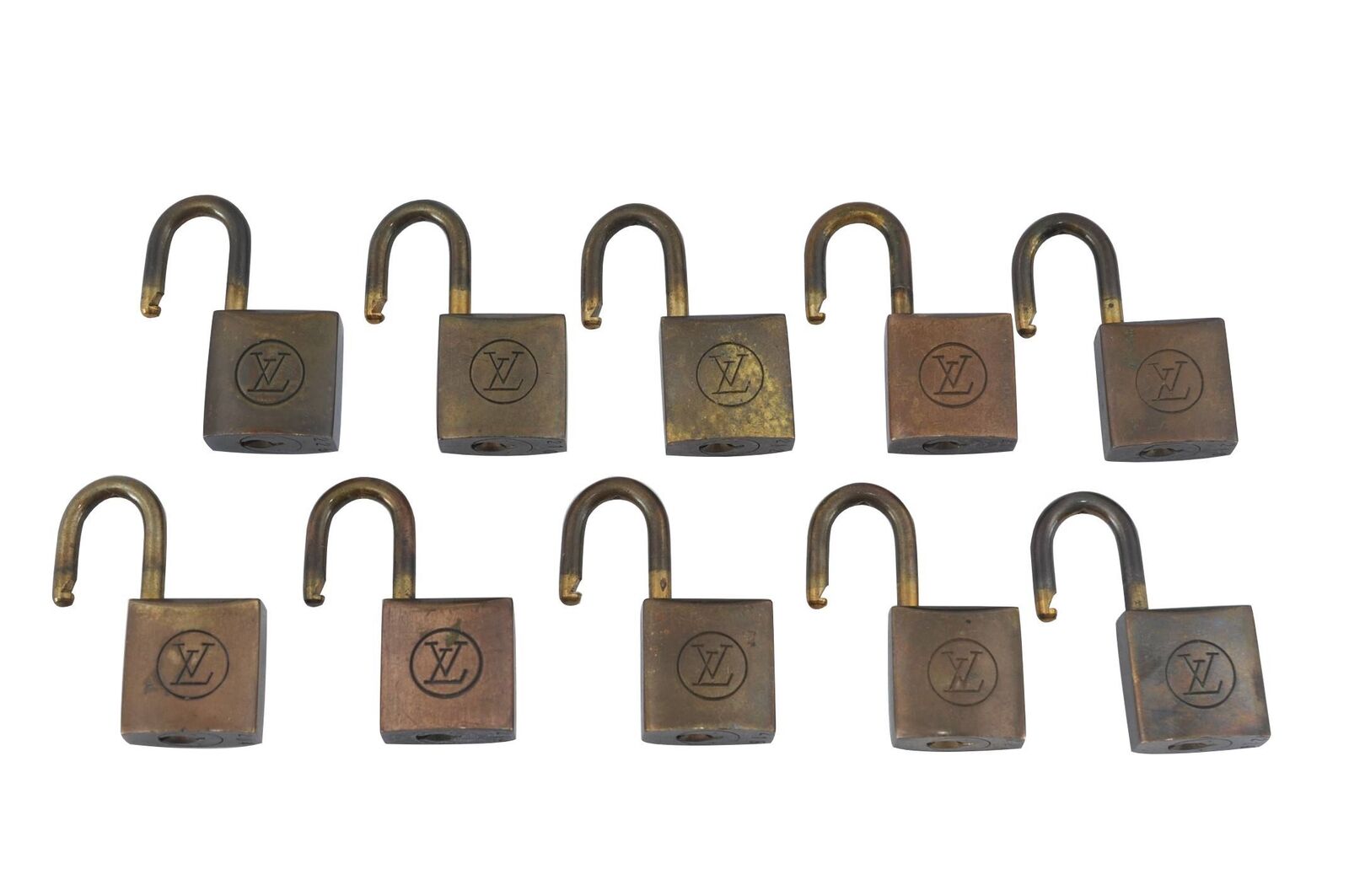 Authentic LOUIS VUITTON Padlock 10Set Old Model LV H1856