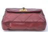 Authentic CHANEL Lamb Skin Bicolore CC Logo Chain Waist Body Bag Red H1889