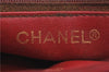 Authentic CHANEL Lamb Skin Matelasse CC Logo Chain Waist Body Bag Red H1890