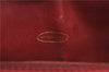 Authentic CHANEL Lamb Skin Matelasse CC Logo Chain Waist Body Bag Red H1893