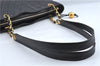 Authentic CHANEL Caviar Skin V Stitch Chain Shoulder Tote Bag Black CC H1915