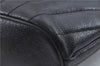 Authentic CHANEL Caviar Skin V Stitch Chain Shoulder Tote Bag Black CC H1915