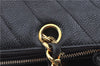 Authentic CHANEL Caviar Skin V Stitch Chain Shoulder Tote Bag Black CC H1915