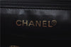 Authentic CHANEL Caviar Skin V Stitch Chain Shoulder Tote Bag Black CC H1915