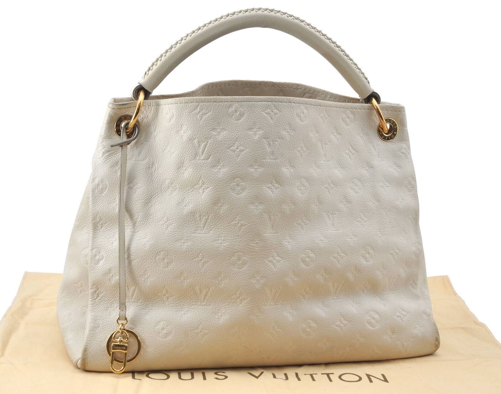 Auth LOUIS VUITTON Monogram Empreinte Artsy MM Shoulder Bag M93449 White H1941