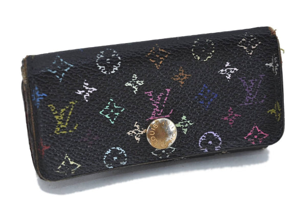 Auth LOUIS VUITTON Monogram Multicolor Multicles 4 Black Key Case Purse H1948