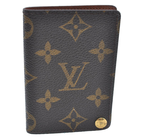 Auth LOUIS VUITTON Monogram Porte Cartes Credit Pression M60937 Card Case H1966