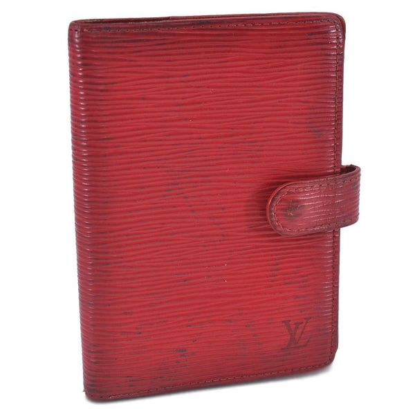 Authentic LOUIS VUITTON Epi Agenda PM Notebook Cover Red R20057 LV H1968