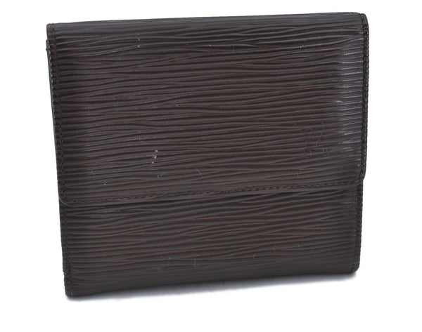 LOUIS VUITTON Epi Porte Monnaie Billets Cartes Credit Wallet M6348D Brown H2046