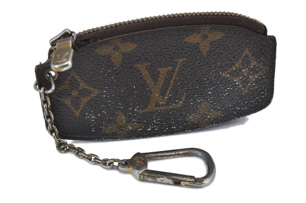 Authentic LOUIS VUITTON Monogram Pochette Cles Coin Purse Old Model LV H2083