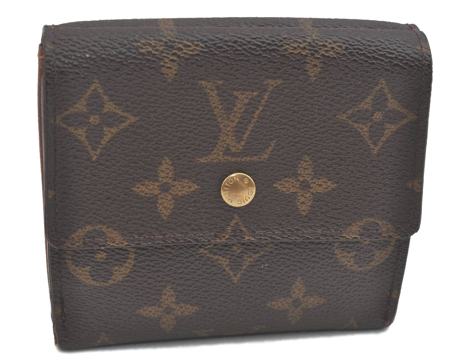 Authentic LOUIS VUITTON Monogram Portefeuille Elise Purse Wallet M61654 LV H2106